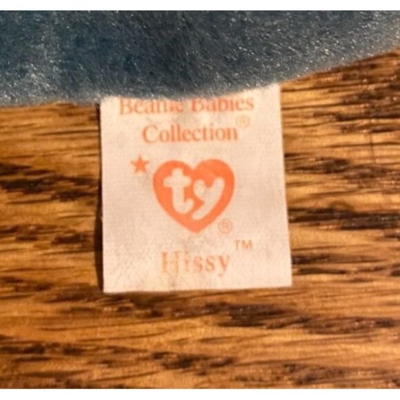 Ty Beanie Babies Hissy Plush Snake 1997 Blue & Green Polyester Fiber Collectible - Picture 5 of 8